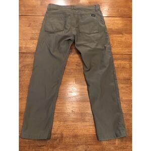 prAna Brion Pants Mens 31x28 Brown Chino Outdoor Hiking Nylon Stretch Slim Fit